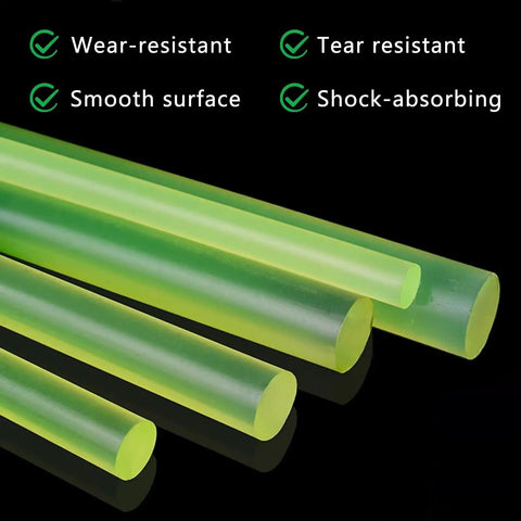 Hella Durable Polyurethane Round Bar For Cleanroom Fixtures And Sensitive Electronics Antistatic Urethane Shaft With Tight 30Mm Grip and varying lengths.
