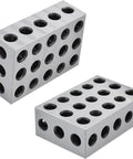 Precision Machinist Milling Blocks Two By Four By Six Inch Hardened Tool Steel Work Holding Set with twenty three clamping holes.