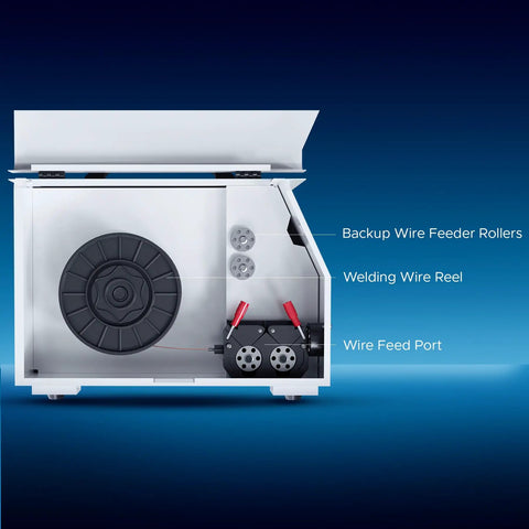 Pro Grade 1500W Handheld Fiber Laser Welder 3 In 1 Welding Cutting And Cleaning Machine wire feeder and port detail