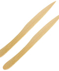 Wooden Letter Opener Set Two Pack Ergonomic Wear Resistant Envelope Slitter Portable Utility Cutter for office mail and packaging supplies.