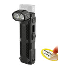 Ultra Bright 1600 Lumen EDC Flashlight With 102 Degree Swivel Head, USB C Rechargeable, Magnetic Tail, stainless steel build