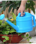 Long Spout Watering Can For Indoor And Outdoor Plants Plastic Watering Pot With Durable Ergonomic Handle And Long Nozzle Easy Grip For Flowers Foliage And Houseplants Sky Blue Gardening Tool, side view