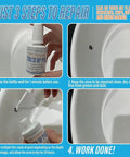 Antique White Porcelain Touch Up Kit For Sinks And Appliances, High Gloss Repair Paint For Chips Scratches In Kitchen And Bathroom
