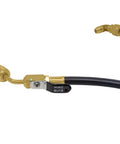 Leak Saver AC injector hose with brass fittings and dual ball valves, black hose with HVAC GUYS lever