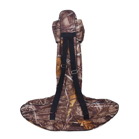 Soft Tactical Crossbow Case With Backpack Straps In Camouflage, showing durable canvas and sturdy straps for easy transport