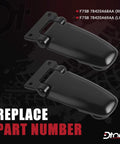Ford Lincoln Rear Liftgate Window Hinges Replacement For Expedition 1997-2002 And Navigator 1998-2002 Replaces F75B-78420A69-AA And F75B-78420A68-AA Drop-In Fit in black metal, two hinges displayed