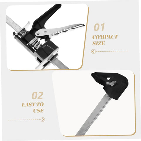 Two Piece Hand Lifting Jack Kit For Furniture Placement And Tile Leveling Features clearly marked dials, showing compact size and ease of use.