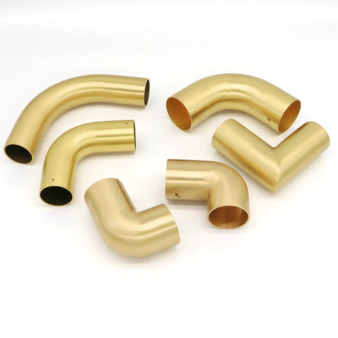 Slick Curved Tube Armrest Hardware For Sofa Chair Bed Headboard In Nordic Modern Style Made From Solid Brass