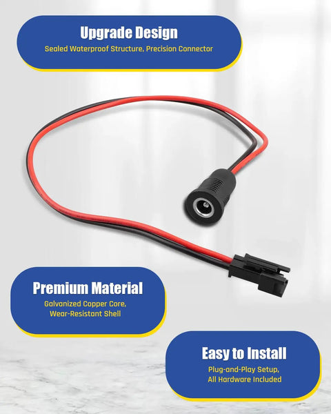 Plug And Play Electric Bike Charging Port Fit For Most E Bikes Including Kugoo Kirin And DYU Models, Easy Charge Connector
