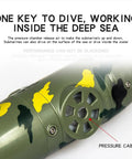Close-up of green Mini RC Submarine Remote Control Boat Waterproof Dive Toy Pressure Chamber