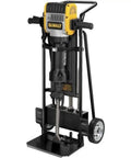 Heavy Duty Demolition Hammer And Pavement Breaker With Rugged Carry Case Featuring Active Vibration Control 61 Foot Pound Impact Energy 15 Amp Motor And Electronic Soft Start For Tearing Up Concrete On Any Job Site Beast, showcasing a robust design with wheels.
