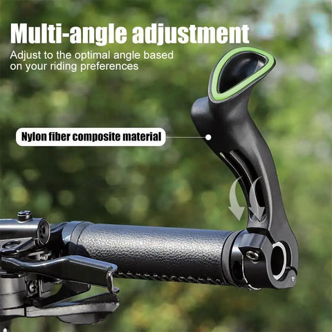 Ergonomic Bike Handlebar Grips Set With Multi Angle Adjustable Bar Ends for Comfortable Hand Position and Reduced Strain