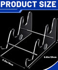 Black Clear Acrylic Keyboard Display Stand 3 Tier Storage Tray For Keyboard And Tablet Desk Organizer Easy Assembly dimensions