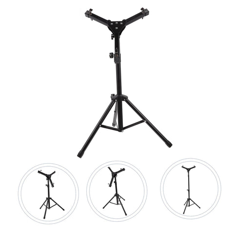 Heavy Duty Folding Snare Drum Stand With Smooth Height Adjustments For 12 Inch Practice Pads Grab And Go Black Tripod Rack built tough and adjustable.