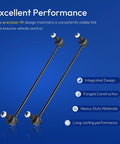 Two Pack Front Sway Bar End Links For Honda Fit 2009 2014 K750381 Replacement Stabilizer Links No Fuss Install Smooth Ride Durable Suspension Upgrade Performance, black metal sway bar links with ball joints