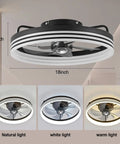 Modern Flush Mount Ceiling Fan With Lights Remote Control Low Profile LED Dimmable Ceiling Fan Light 5 Blades 6 Speed dimensions