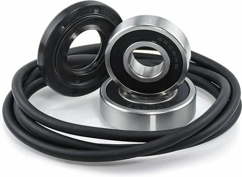 Heavy Duty Replacement Tub Bearing Seal Gasket Kit For LG WM2701HV Front Load Washer with black rubber seals and metal bearings.