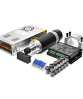 CNC Beast Brushless Spindle Motor Kit 600W ER16 48V DC 0 To 9000RPM With Mach3 Ready Control components displayed