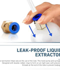 Close-up of Heavy Duty Automotive Fluid Extractor Pump 200cc Oil Syringe Transfer Tool demonstrating leak-proof tube design.