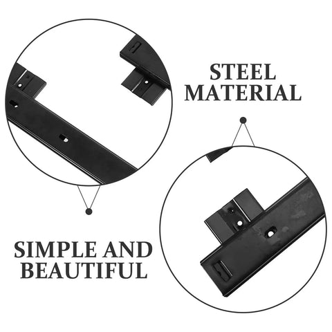 Close-up of Heavy Duty Steel Keyboard Drawer Slides For Computer Desk Side Mount Keyboard Trays Ultra Smooth Glides with text overlay.