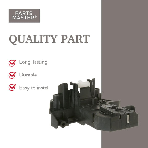 Door Latch Lock Replacement For Washing Machine Keeps The Door Sealed And Fixes Start Pause Button Glitch Reliable Washer Latch Lock Part With Common Models WH44X10288 PS3496878 AP5270191 ES10288 black plastic washer latch
