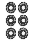200 Pack Dial Plate Aluminum Alloy Round Scale Plates 0 To 100 For Potentiometers And Industrial Control Equipment, 40mm Outer Diameter, 10mm Inner Hole, 0.5mm Thick, RV24YN 20S WH118 Compatible; six black dial plates