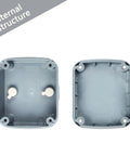 IP66 Weatherproof Electrical Junction Box Enclosure For Outdoor Electronics, Dustproof And Rugged Waterproof ABS Plastic, Gray, 3.3x2.8x2.3 Inch, Project Box, 100 Pack internal structure view