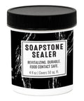 Natural Stone Sealer Protector For Concrete Granite Marble Slate Soapstone Countertops 8 Oz, jar labeled Soapstone Sealer