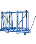 Rock Solid Heavy Duty Stone Slab Transport Frame 79 Inch Double Sided A Frame Slab Rack with locking bars and straps.