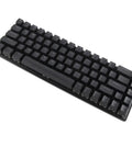 Clutch Compact Wired Mechanical Keyboard With Loud Blue Switches And Custom Rgb Backlight For Pro Gaming And Fast Typing angled view of 68 key layout
