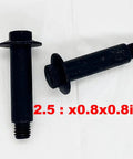 Shoulder Bolt Set Of 2 Replacement Wheel Bolts For Toro Lawn Mowers And Snow Throwers Part 614650 Compatible shown with dimensions