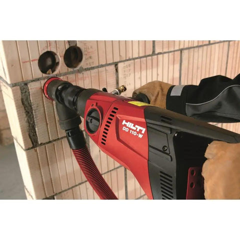 Pro Grade Handheld Dry Diamond Core Drill System With Case For Sharp, Efficient Core Cutting, 120V 1600W in use on concrete