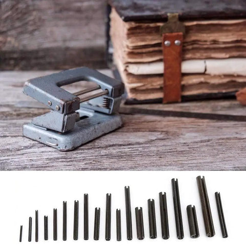 450 Piece Spring Steel Split Roll Pin Kit With Storage Case for machinery and automotive repair, various pin sizes shown
