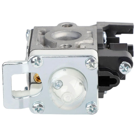 SRM 225 Carburetor Replacement For Echo Weed Eater Trimmer metallic carburetor front view with mounting hardware visible