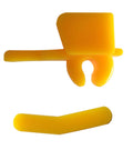 Tire Changer Plastic Insert Kit For Duck Head Mounts Rim Edge Protector Guards Nylon Demount Fitting Heads 6 Front Upper And 6 Rear Lower Inserts Two Packs Pro Grade 24YKM showing close-up of yellow nylon inserts