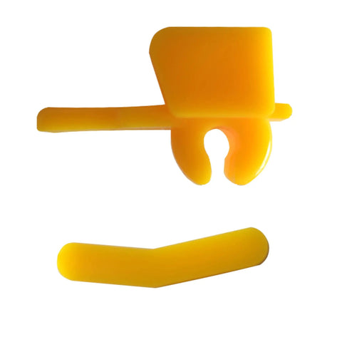 Tire Changer Plastic Insert Kit For Duck Head Mounts Rim Edge Protector Guards Nylon Demount Fitting Heads 6 Front Upper And 6 Rear Lower Inserts Two Packs Pro Grade 24YKM showing close-up of yellow nylon inserts
