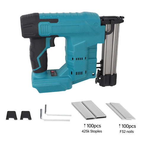 20V Cordless Brad Nailer And Electric Nail Gun With Brushless Motor For Woodworking Carpentry Home Reno Straight Shooter Job Site Ready Heavy Duty Pro Kit Packs Two Hundred Nails