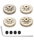 4Pcs 48P Pinion Gear Set For 3.175mm Shaft With 40T 41T 42T 43T Beefy Aluminum Alloy Pinions Includes Screws And Hex Wrench For RC Motors