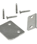 Heavy Duty Nickel Plated Drawer Stopper Set L Shaped And Straight Cabinet Back Braces Rust Proof Wardrobe Guards Pro Grade Hardware with screws