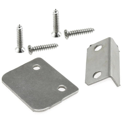 Heavy Duty Nickel Plated Drawer Stopper Set L Shaped And Straight Cabinet Back Braces Rust Proof Wardrobe Guards Pro Grade Hardware with screws