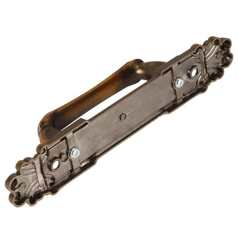 Set Of 4 European Style Vintage Door Handles For Cabinets Drawers Cupboards And Sliding Doors, shown in antique metal finish.