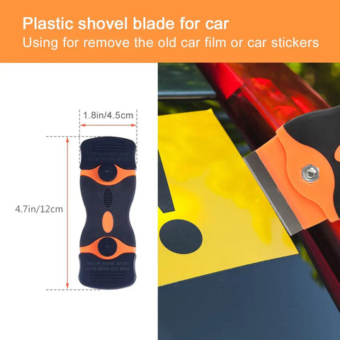 Plastic shovel blade for car window tint and sticker removal from Nine Piece Car Window Tint Tools Kit