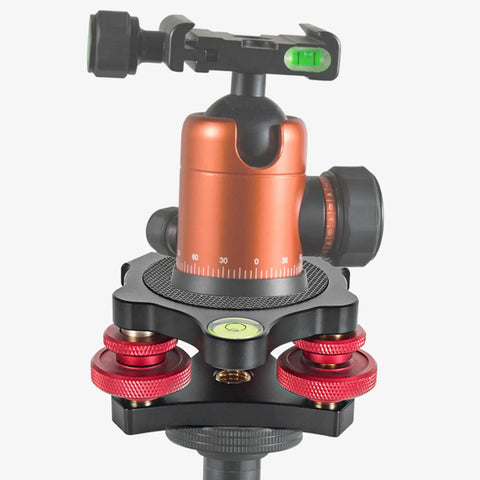 Close-up of a Beefy CNC Leveling Base Vise for Milling Drilling and Grinding Machines, featuring red knobs and bubble levels.
