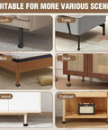 Score Big With These Rock Solid Adjustable Furniture Risers Heavy Duty Stackable Bed Lifts Elevate Your Beds Desks Tables And Couches Effortlessly In Sleek Black Eight Pack Total Game Changer in various furniture settings.