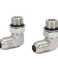 3/8 Inch Male Flare To Or 90 Degree Industrial Hose Fitting For Tractor And Factory Press Links Flared Tubing To Orbital Rod Ends With Secure 6000 Psi Seal Meeting Sae J514 J1926 Standards, zinc-plated steel
