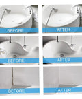 Two Piece Tile Repair Kit With Pro Grade Ceramic Paste Quick Dry Grout Filler For Tub And Floor Tiles Restores Chips Scratches Dents And Cracks Easy Fix For Ceramic Restoration And Surface Repair before and after results