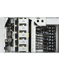 Top Tier Dual AMD Epyc 9965 192 Core Rackmount Server interior showing eight RTX Pro 6000 cards and power connections.