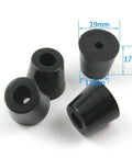Tough As Nails Rubber Chair Glides And Furniture Bottom Bumpers 48 Pack Scuff Resistant Floor Savers in black, 19x15x17mm size.