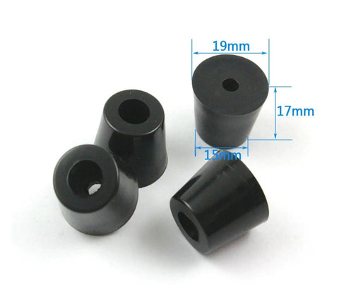 Tough As Nails Rubber Chair Glides And Furniture Bottom Bumpers 48 Pack Scuff Resistant Floor Savers in black, 19x15x17mm size.