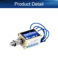 Beefy 24V 15N Pull Type Solenoid Electromagnet Built For Precise Linear Motion Open Frame With 10mm Stroke Spring Return And Low Friction 37 By 20 By 26.5mm 1A 9.6W DC Coil, compact metal unit